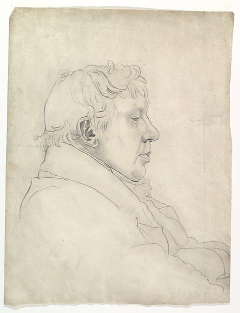 Portrait of a man in profile, by Cornelius Varley