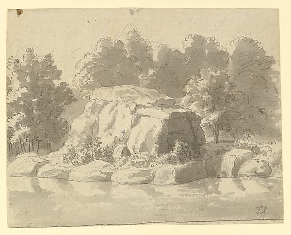 Design for rock-work at Virginia Water, Windsor Great Park (recto); Two Architectural Plans (one partially cut off) (verso), by Thomas Sandby
