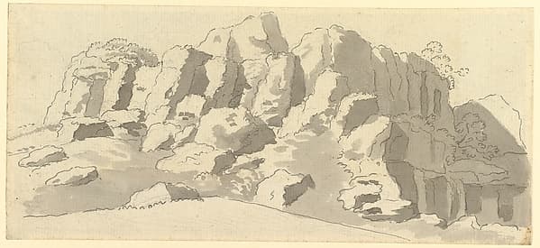 Design for rock-work at Virginia Water, Windsor Great Park, by Thomas Sandby