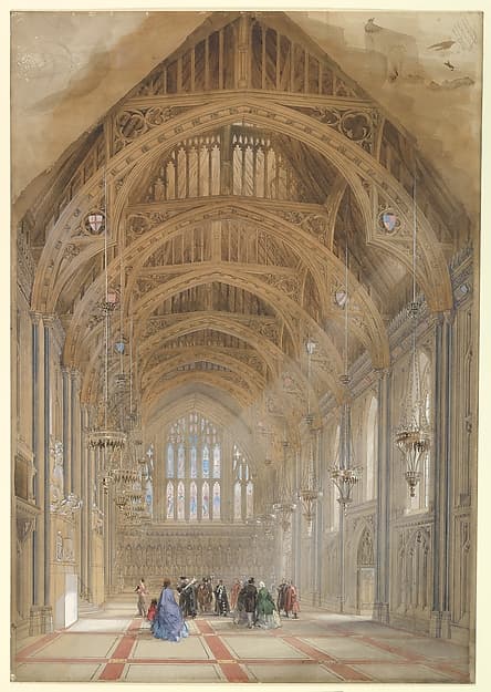Guildhall, London: The Great Hall, Facing East, by Sir Horace Jones