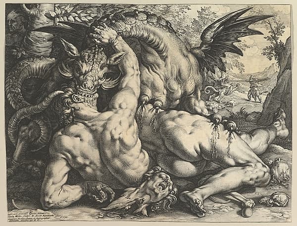 The Dragon Devouring the Companions of Cadmus, by Hendrick Goltzius