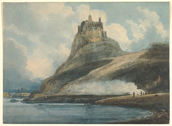 Lindisfarne Castle, Holy Island, Northumberland, by Thomas Girtin