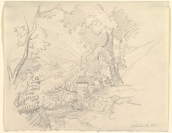 Landscape with a View in a Valley, by Ferdinand Georg Waldmüller