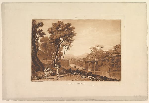 The Woman and Tambourine, part I, plate 3 from "Liber Studiorum", by Joseph Mallord William Turner