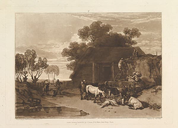The Straw Yard, part II, plate 7 from "Liber Studiorum", by Joseph Mallord William Turner