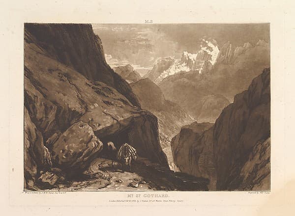 Mt. St. Gothard, part II, plate 9 from "Liber Studiorum", by Joseph Mallord William Turner