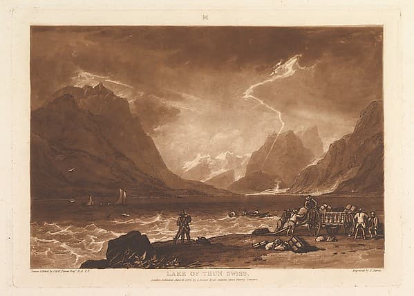 Lake of Thun, Swiss (Liber Studiorum, part III, plate 15), by Joseph Mallord William Turner