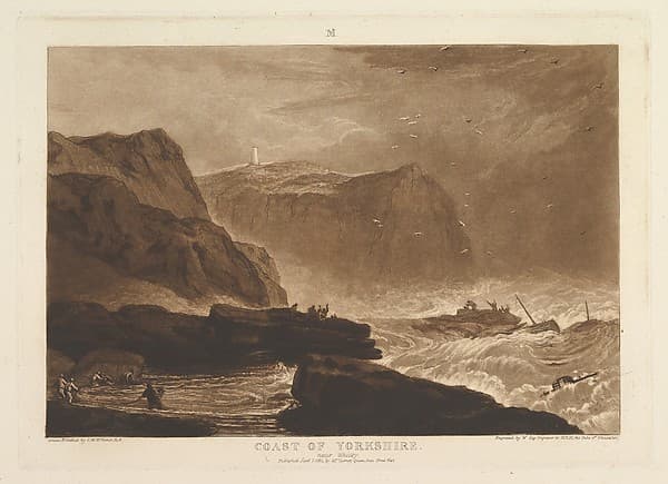 Coast of Yorkshire, Near Whitby, part V, plate 24 from "Liber Studiorum", by Joseph Mallord William Turner