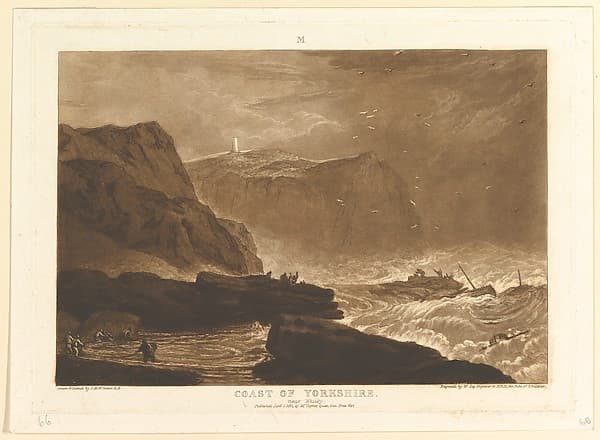 Coast of Yorkshire, Near Whitby (Liber Studiorum, part V, plate 24), by Joseph Mallord William Turner