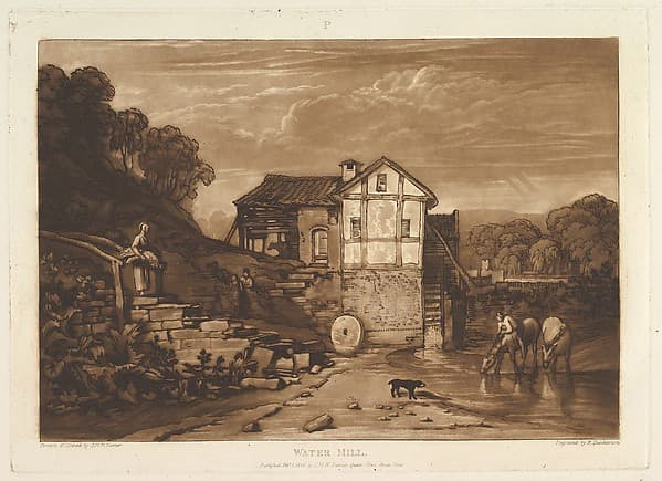 Water Mill, part VII, plate 37 from "Liber Studiorum", by Joseph Mallord William Turner