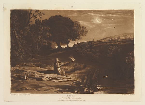 Rispah, 2nd Book of Samuel, Chapter 21, part IX, plate 46 from "Liber Studiorum", by Joseph Mallord William Turner