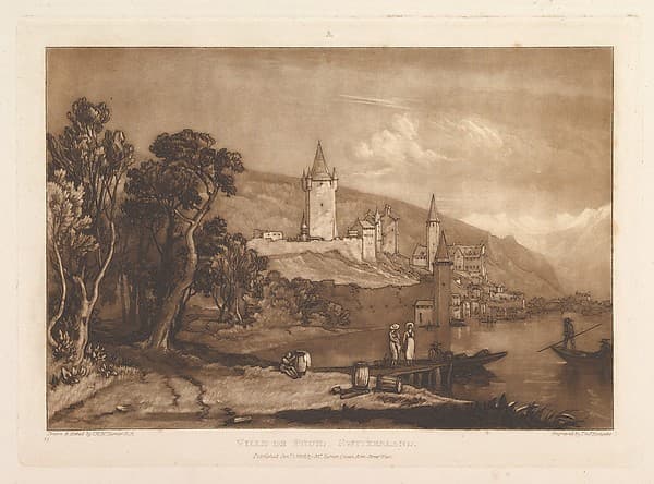 Ville de Thun, Switzerland (Liber Studiorum, part XII, plate 59), by Joseph Mallord William Turner