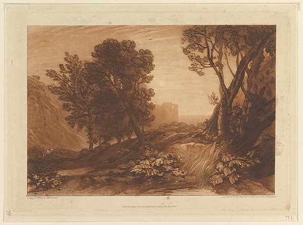 Solitude, or The Reading Magdalen (Liber Studiorum, part XI, plate 53), by Joseph Mallord William Turner