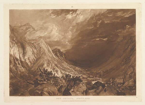 Ben Arthur, Scotland (Liber Studiorum, part XIV, plate 69), by Joseph Mallord William Turner