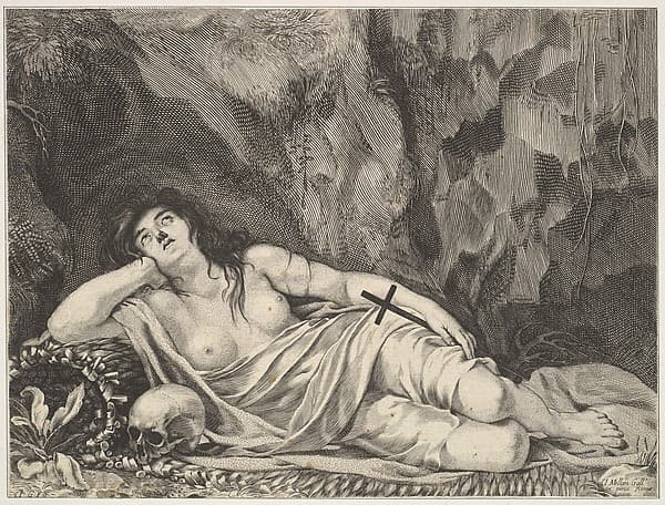 St. Mary Magdalen Reclining in a Grotto, by Claude Goyrand