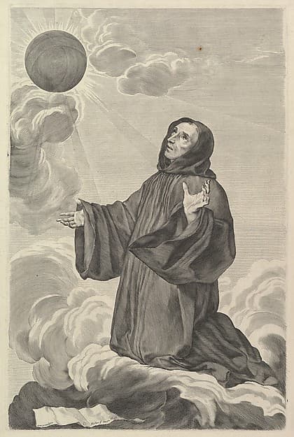 St. Benedict in Ecstasy, by Claude Mellan