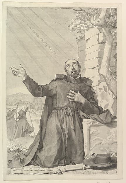 St. Ignatius in Ecstasy, by Claude Mellan