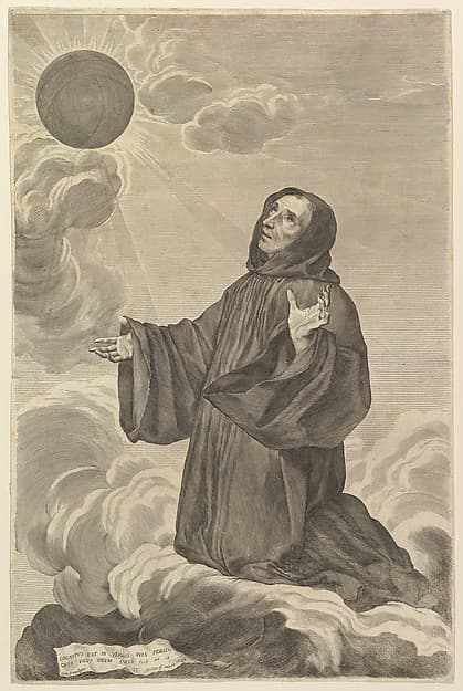 St. Benedict in Ecstasy, by Claude Mellan