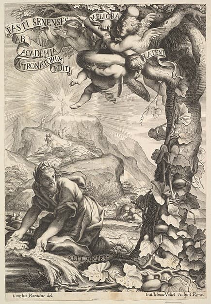 Frontispiece of Fasti Senenses, by Guillaume Vallet