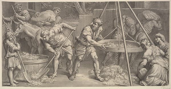 Men with seive, by Giovanni Girolamo Frezza