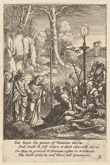 Jesus confronting his detractors, by Wenceslaus Hollar
