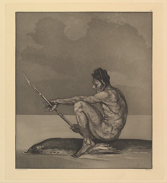 Zweite Zukunft from Eva und die Zukunft (Rad.-Werk III), by Max Klinger