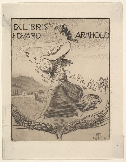 Ex Libris of Eduard Arnhold, by Max Klinger