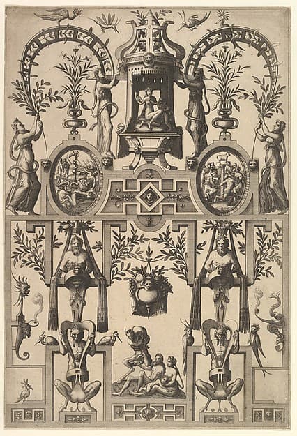 Modern Grotesque with Strapwork, by Johannes van Doetecum I