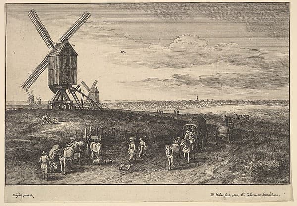 The Four Windmills, by Wenceslaus Hollar