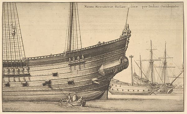 Naues Mercatoriæ Hollandicæ per Indias Occidentales (Dutch West Indiaman), by Wenceslaus Hollar
