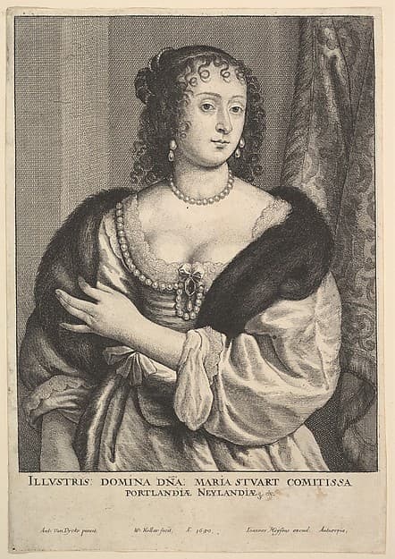 Frances Stuart, Countess of Portland, by Wenceslaus Hollar