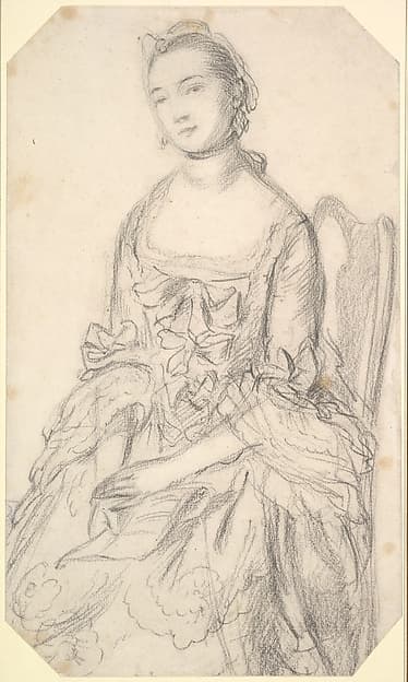 Portrait of a young woman seated, by Thomas Gainsborough