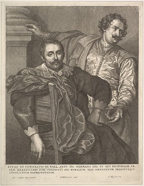 Lucas and Cornelius van Wael, by Wenceslaus Hollar