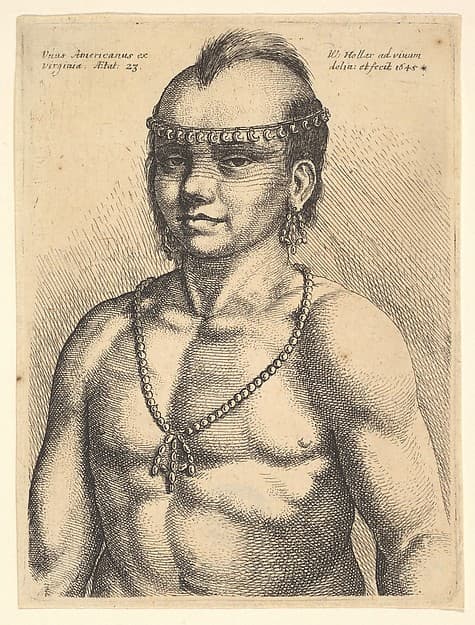 Unus Americanus ex Virginia (An American from Virginia), by Wenceslaus Hollar