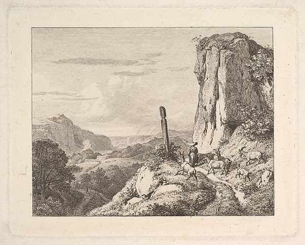 Young Woman with Six Goats, by Johann Christoph Erhard