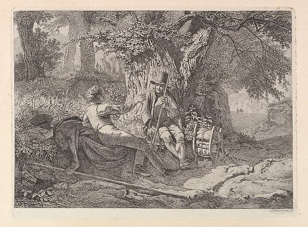 The Artist, Resting with his Guide, by Johann Christoph Erhard