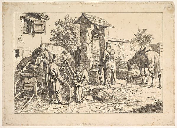 Cossack at the Well, by Johann Christoph Erhard