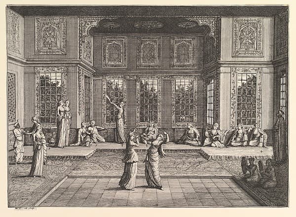 The Seraglio (Aubry de La Mottraye's "Travels throughout Europe, Asia and into Part of Africa...," London, 1724, vol. I, pl. 18), by William Hogarth
