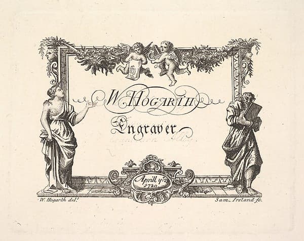 Hogarth's Shop Card, by Samuel Ireland