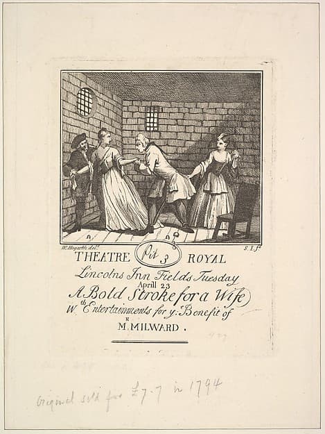 Benefit Ticket for Milward, by Samuel Ireland