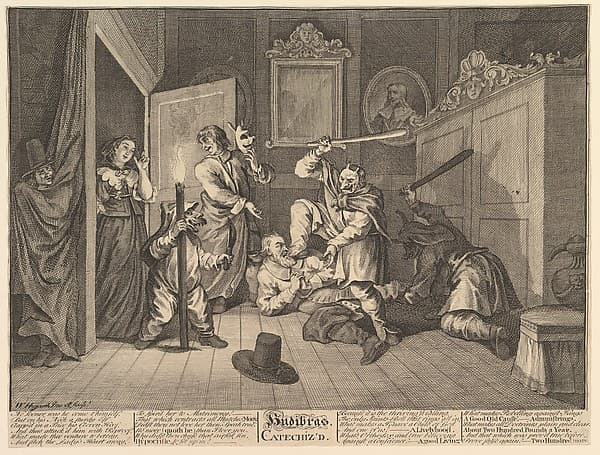 Hudibras Catechized (Twelve Large Illustrations for Samuel Butler's Hudibras, Plate 9), by William Hogarth