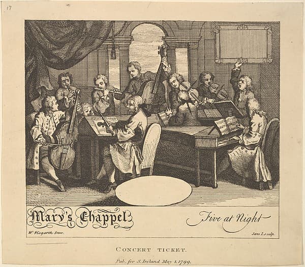 Concert Ticket - Mary's Chappel, Five at Night, by Jane Ireland