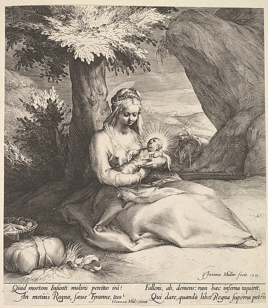 Rest on the Flight into Egypt, by Jan Muller