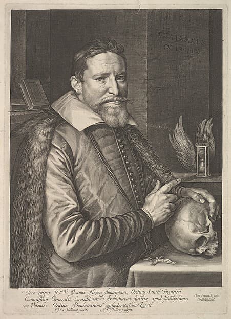 Portrait of Joannes Neyen, General of the Order of Franciscan Friars, Ambassador in Trier, by Jan Muller