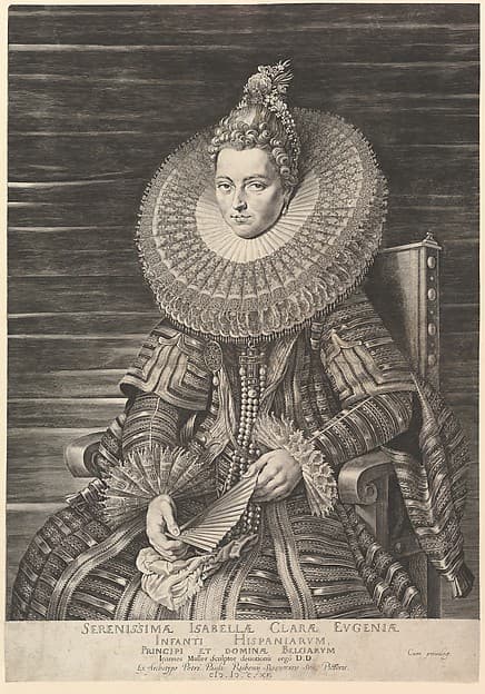 Portrait of the Infanta Isabella Clara Eugenia, Sovereign of the Southern Netherlands, by Jan Muller