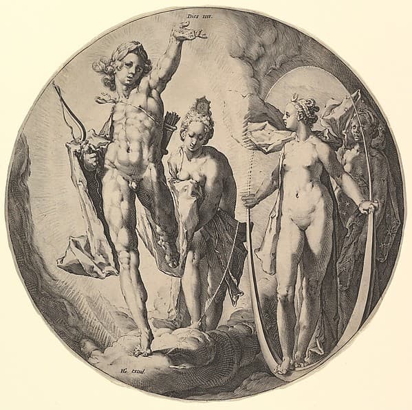 The Fourth Day (Dies IV): The Creation of Day and Night, from "The Creation of the World", by Jan Muller
