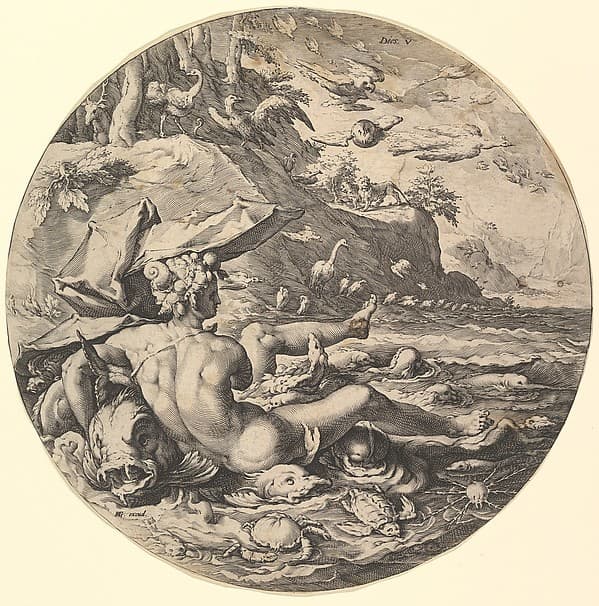 The Fifth Day (Dies V): The Creation of the Kingdom of Animals, from "The Creation of the World", by Jan Muller