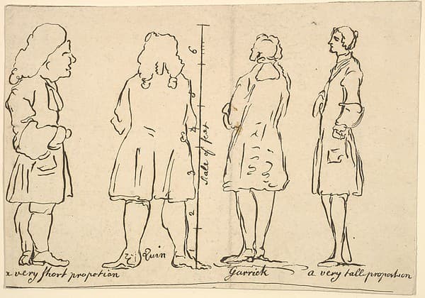 Sketches of Quin and Garrick, by William Hogarth