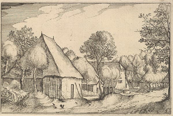 Farmyard, plate 5 from "Regiunculae et Villae Aliquot Ducatus Brabantiae", by Claes Jansz. Visscher