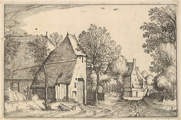 Village Road, plate 3 from "Regiunculae et Villae Aliquot Ducatus Brabantiae", by Claes Jansz. Visscher